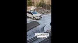 Getting Out of the Driveway After an Ice Storm