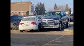 Driver Does a Terrible Job Parking