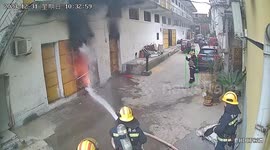 Ignited firework soars into warehouse, sparking massive blaze in China