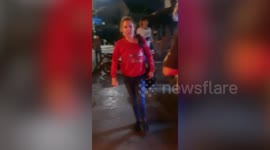 British woman in furious row with taxi driver in Thailand