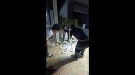 Kitten stuck in sewer rescued by locals who remove concrete manhole cover