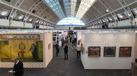 The London Art Fair held at the Business Design Centre in Islington opens to the public