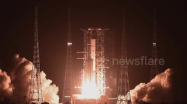 A glimpse of China's new cargo craft launch in 60 seconds