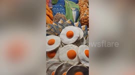 Market stall has rubber wallets with quirky vegetable, animal, and fruit designs