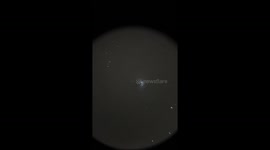 Bizarre object lights up night sky in China
