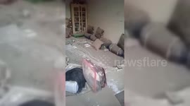 Destruction in Saravan after Pakistani Missile Attack on Iran