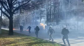 Firebombs and tear gas as Greek students clash with police over government plan for private universities