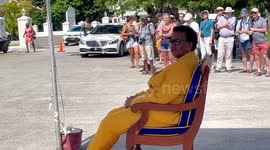 Changing of the Sentry ceremony as President of Barbados 75th birthday
