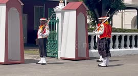 75th Birthday of President of Barbados. Changing of the Sentries on the 75th birthday
