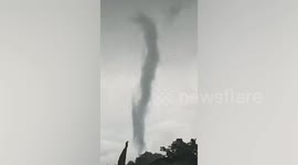 Tornado injures eight and damages dozens of homes in Indonesia