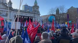 UK: Thousands Of Pubic Sector Workers Join Protests Over Pay Across Northern Ireland
