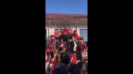 Chinese groom's family dress as fictional characters for creative wedding