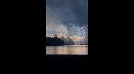 Firework Display at Sydney Harbour Bridge for New Year, 2024