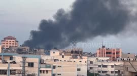 Israeli Artillery Shelling Hits Al Amal Hospital Headquarters in Khan Yunis