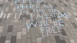 Pro-Palestine protest outside offices of weapons manufacturer BAE Systems in London
