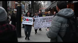 Gaza, Stop The Massacre. Campaign Within Oxford Streen, Central London