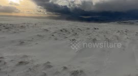Storm Isha starting to come in over the Lake District and heavy wind on the fells.