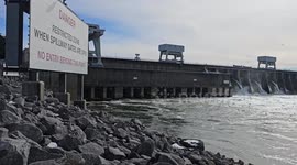 A View Of Kentucky Dam In The Month Of January During A Cold Winter Day In Western Kentucky