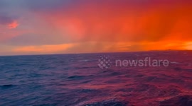 Breathtaking Sunset Over of Florida Straits, USA