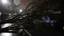 Storm Isha has battered the UK with 99mph winds, leaving tens of thousands without power