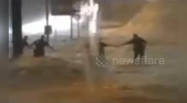 Police Brave Heavy Rain to Rescue Stranded Couple in Sorocaba, Brazil