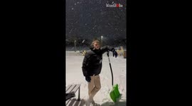 Young fans craft F1 snow car to tribute Max Verstappe