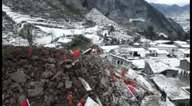 Drone reveals terrifying scope of catastrophic landslide in southwestern China