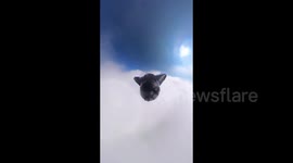 Skybound dreams: a harrowing wingsuit flight over London's cloudscape