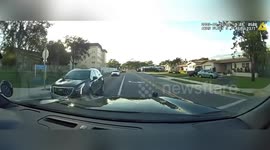 Police Utilize Grappler to Halt Minor Carjackers in Pursuit in Hollywood, USA