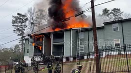 Firefighters Battle 2-Alarm Blaze at Columbia Rising Apartments, USA