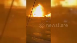 Gas Truck Explodes after Crash in Ulaanbaatar, Mongolia