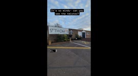 Dramatic twister appears in front of a church in Birmingham, UK