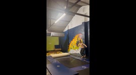 Trampoline backflip gone wrong: Josh Molloy's leg trapped in shocking incident