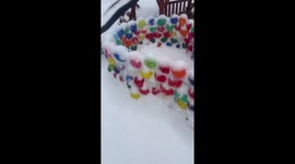 Michigan Family Builds an Igloo in the Backyard