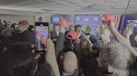 Donald Trump Signs Hats at Laconia New Hampshire rally