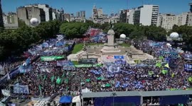 Major Argentine labor unions, organizations launch general strike against gov't austerity measures