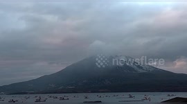Clouds of smoke unleashed by Japan's Sakurajima volcano