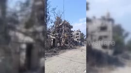 One of Gaza's most prosperous neighbourhood's left flattened by Israeli strikes