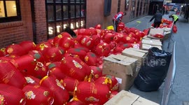 Chinese New Year preparations in London’s Chinatown
