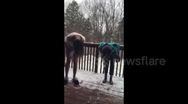 Homeschool science experiment: kids freeze hair in brutal Missouri cold!