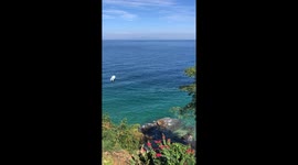 Above the Magical Bay of Yelapa, Mexico, a bird’s eye view of the beautiful, turquoise waters and paradise of nature.
