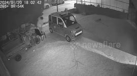 Electric vehicle charger bursts into flames in China