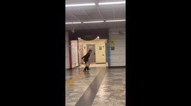 Slickback fail: Seoul's slippery slickback mishap caught on camera