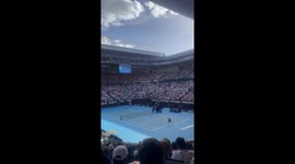 Crowd erupts when Sinner defeats Djokovic in shock Australian Open victory