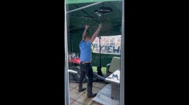 Storm Henk sets its sights on ripping up a whole tent at once