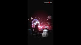 London night sky painted with joyful sparks to give explosive welcome to 2024