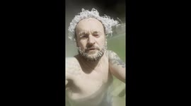 Experiencing a Hot Springs During Winter in Montana