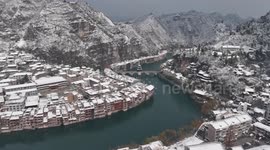 Snow Scenery in Zhenyuan, China