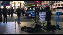 Elliot Herrington Playing Outside Tottenham Court Road Station, London, United Kingdom