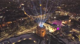 Int'l light festival held in Vilnius, Lithuania